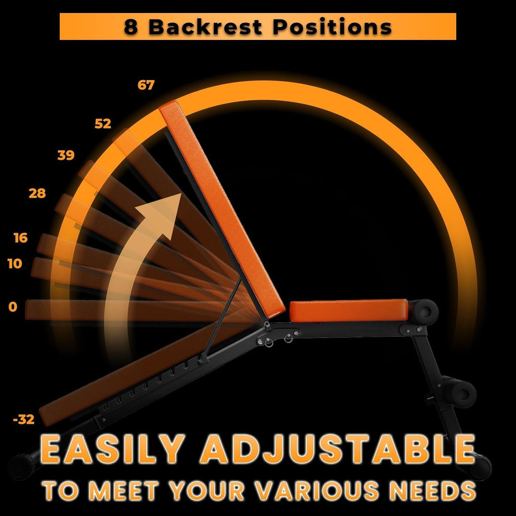 Ergonominen tuoli, jossa säädettävä selkänoja, jossa näkyy 8 asentoa mustalla taustalla