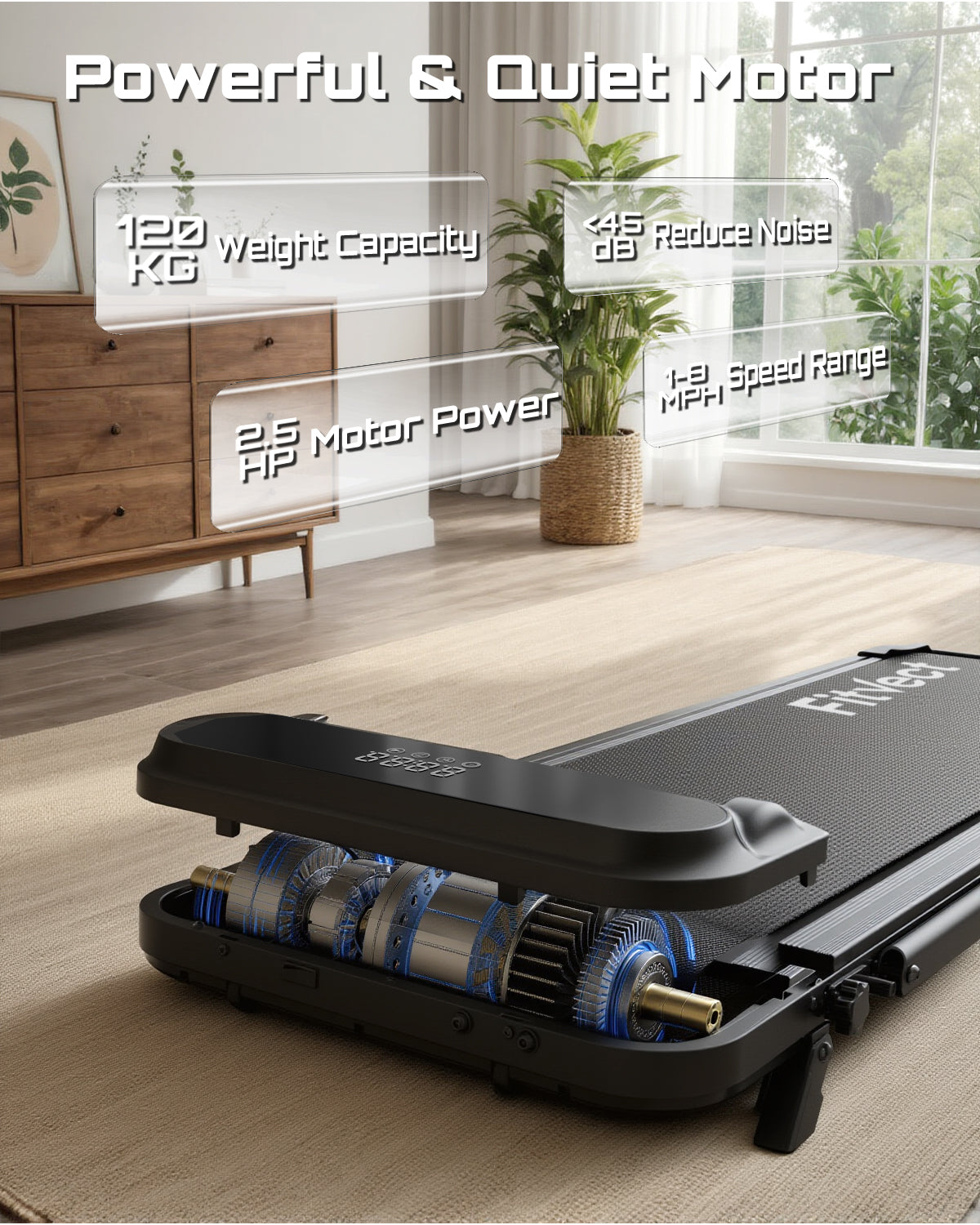 Juoksumatto moottoritiedoilla kotiympäristössä